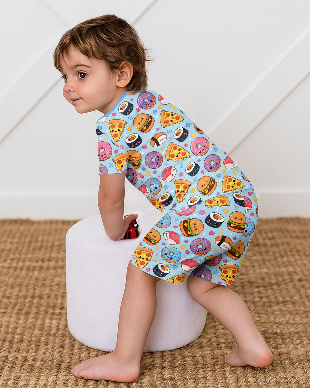 Template Bamboo Two Piece Short Sleeve Shorts Pyjamas Set