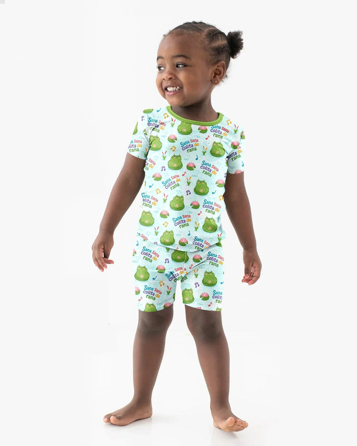 Sana Sana Colita De Rana Bamboo Two Piece Short Sleeve Shorts Pajama Set