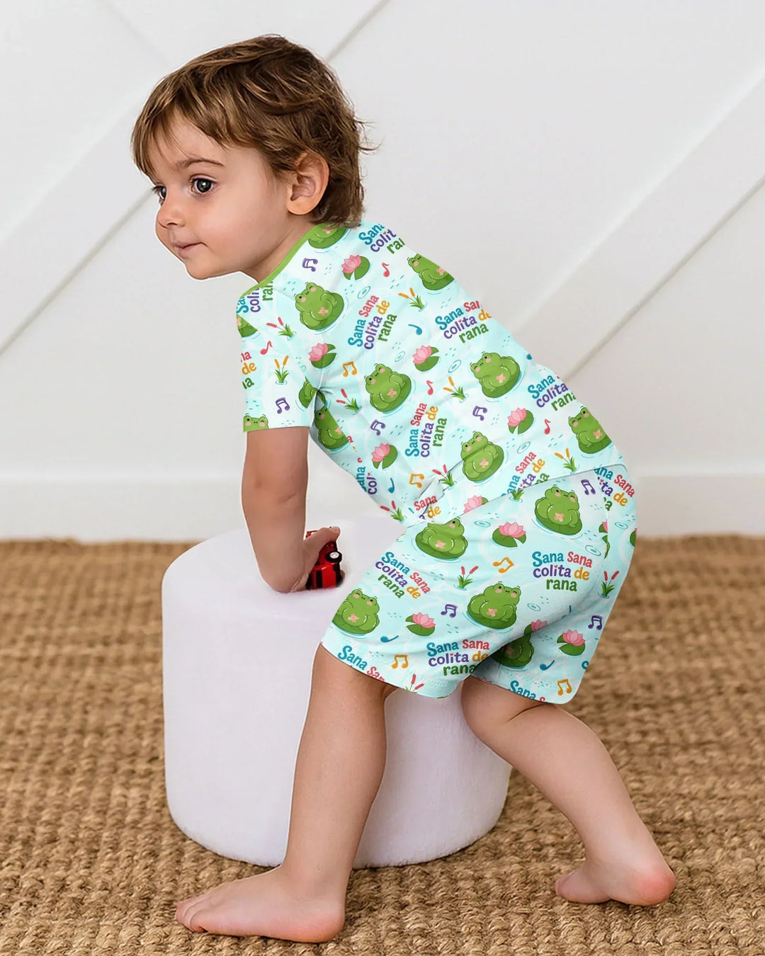 Sana Sana Colita De Rana Bamboo Two Piece Short Sleeve Shorts Pajama Set