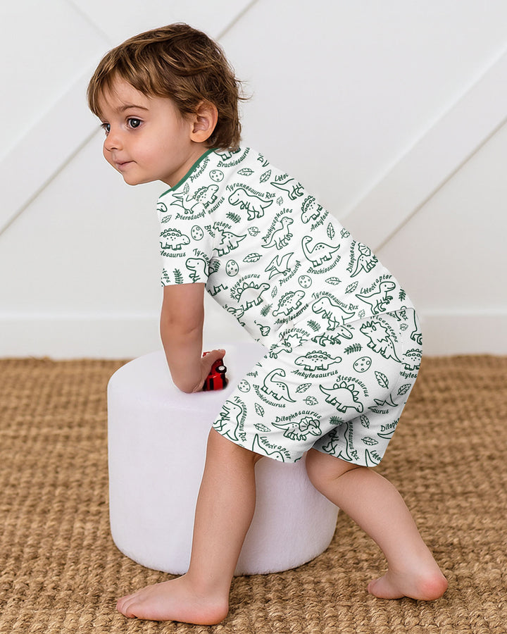 Template Bamboo Two Piece Short Sleeve Shorts Pyjamas Set