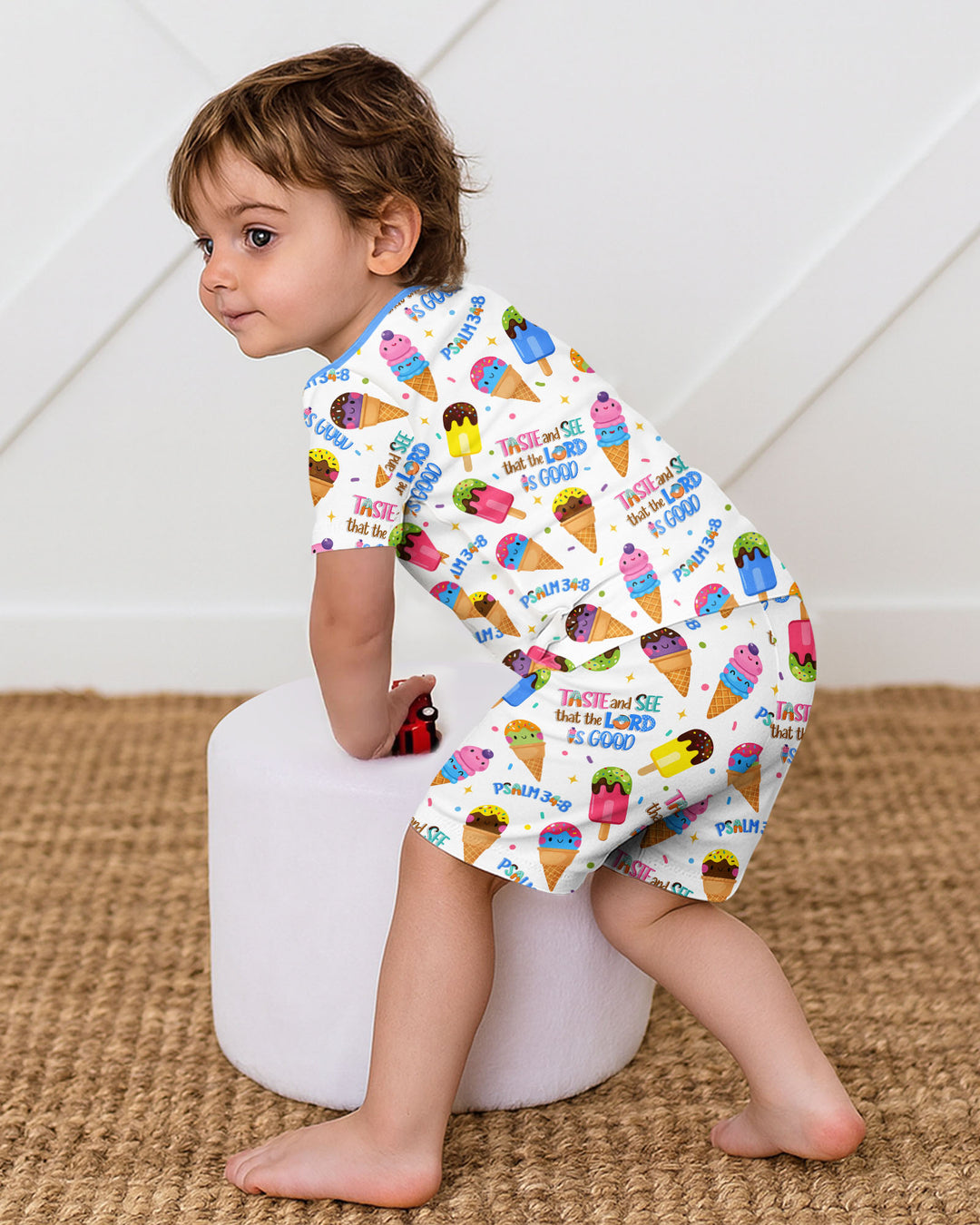 Template Bamboo Two Piece Short Sleeve Shorts Pyjamas Set
