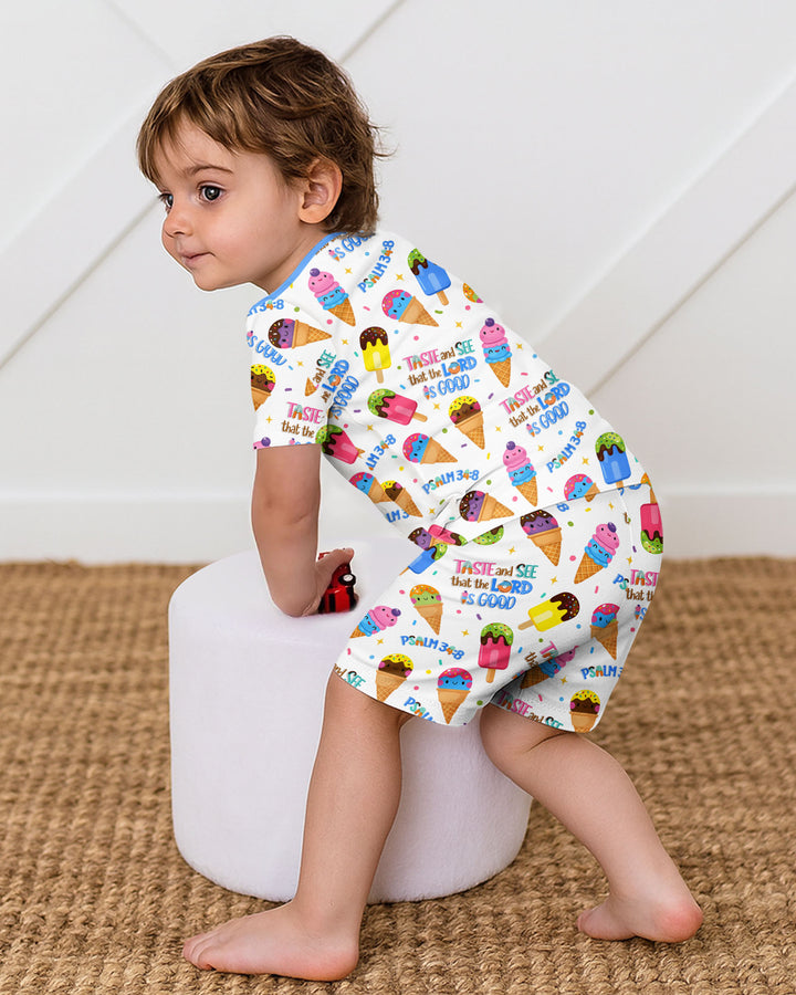 Template Bamboo Two Piece Short Sleeve Shorts Pyjamas Set