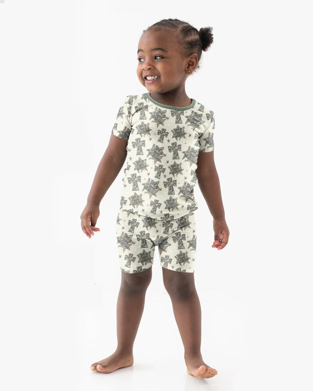 Template Bamboo Two Piece Short Sleeve Shorts Pyjamas Set
