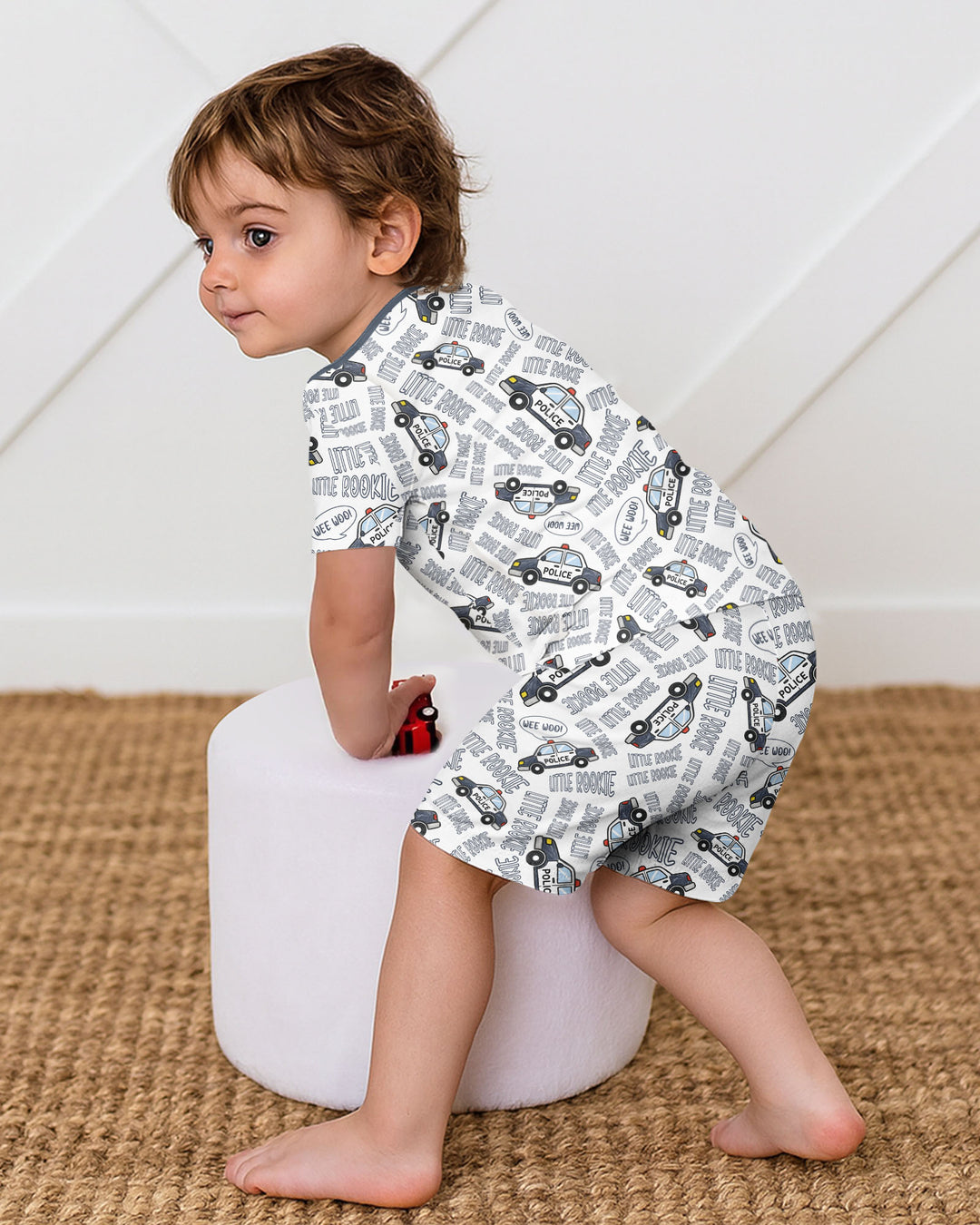 Little Rookie Bamboo Two Piece Short Sleeve Shorts Pajama Set