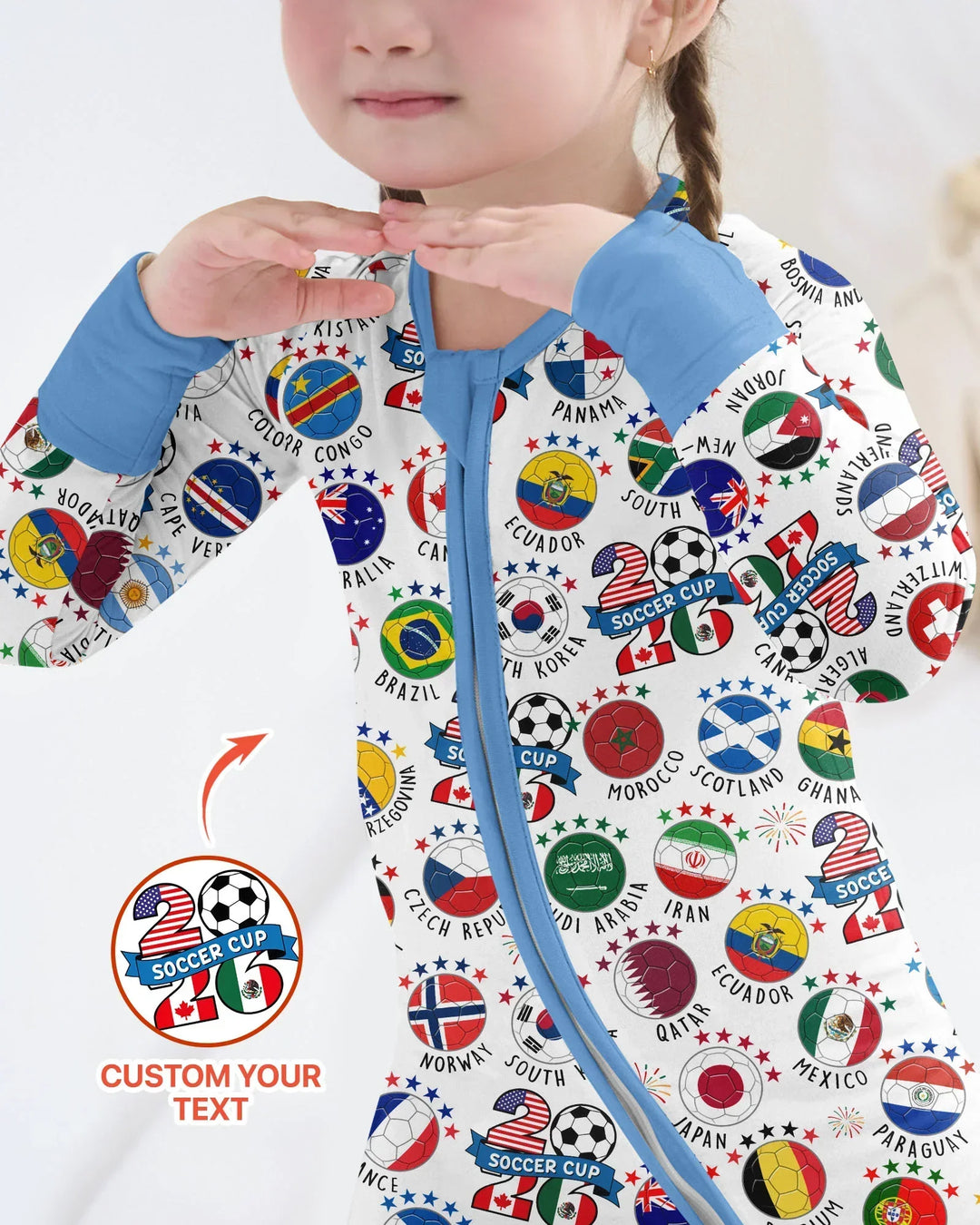 The World Plays Here 2026 Soccer Tour Bamboo Convertible Zippy