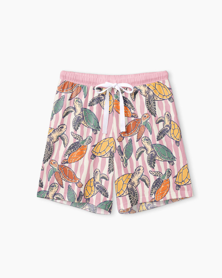 Turtle Bay Family Matching Bamboo Women Short Sleeve Short Pajama Set