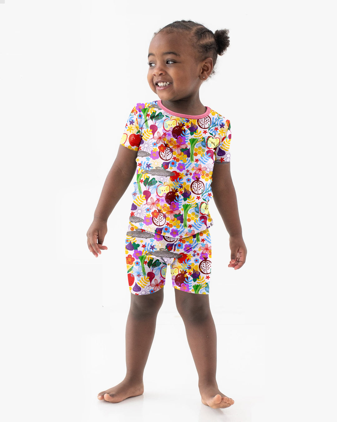 Happy Rosh Hashanah Bamboo Two Piece Short Sleeve Shorts Pajama Set