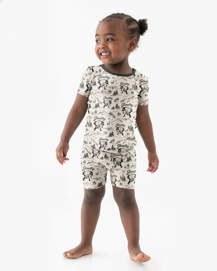 Template Bamboo Two Piece Short Sleeve Shorts Pyjamas Set