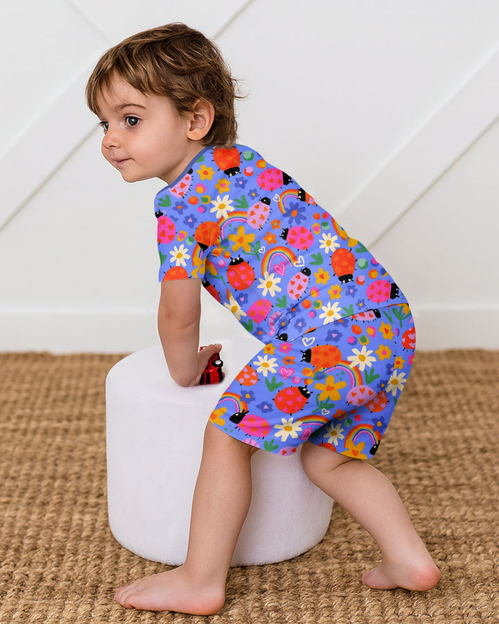 Lady Bugs Bamboo Two Piece Short Sleeve Shorts Pyjamas Set