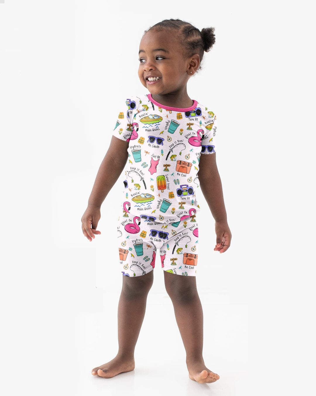 Lake Days Bamboo Two Piece Short Sleeve Shorts Pajama Set