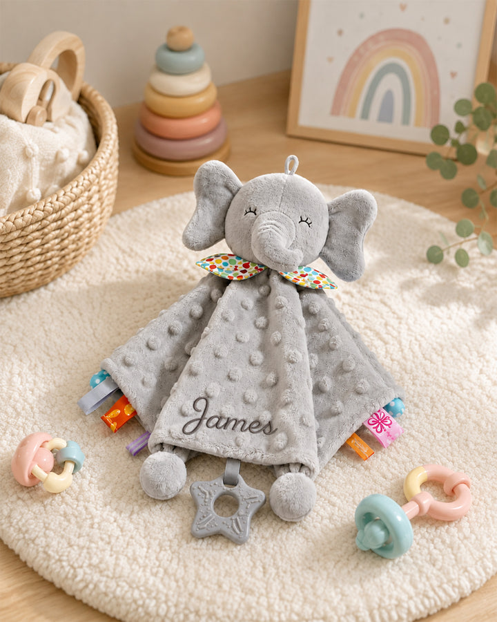 Minky Dot Lovey Baby Security Blanket