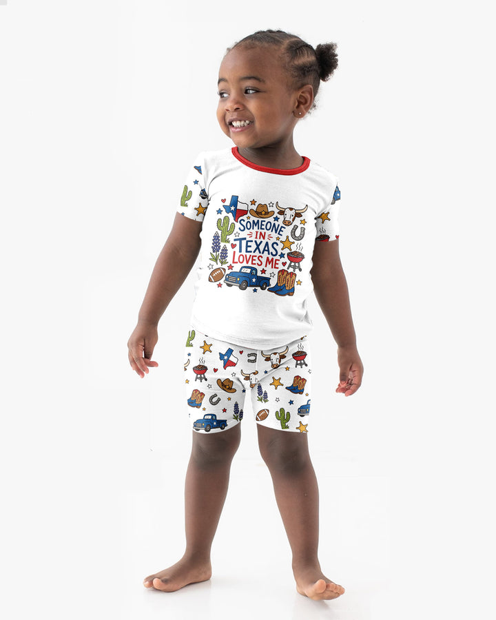 Template Bamboo Two Piece Short Sleeve Shorts Pyjamas Set