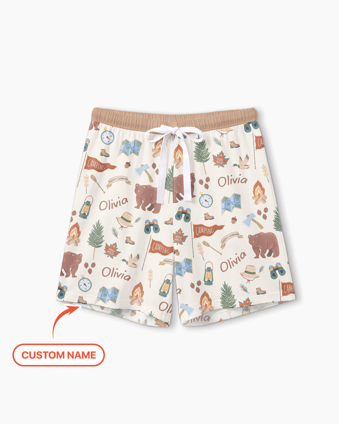 Custom Name Adventure Outdoors Bamboo Women Short Sleeve Short Pajama Set