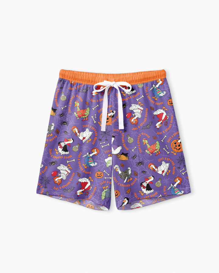 Just A Spooky Goose Family Matching Bamboo Women Short Sleeve Short Pajama Set