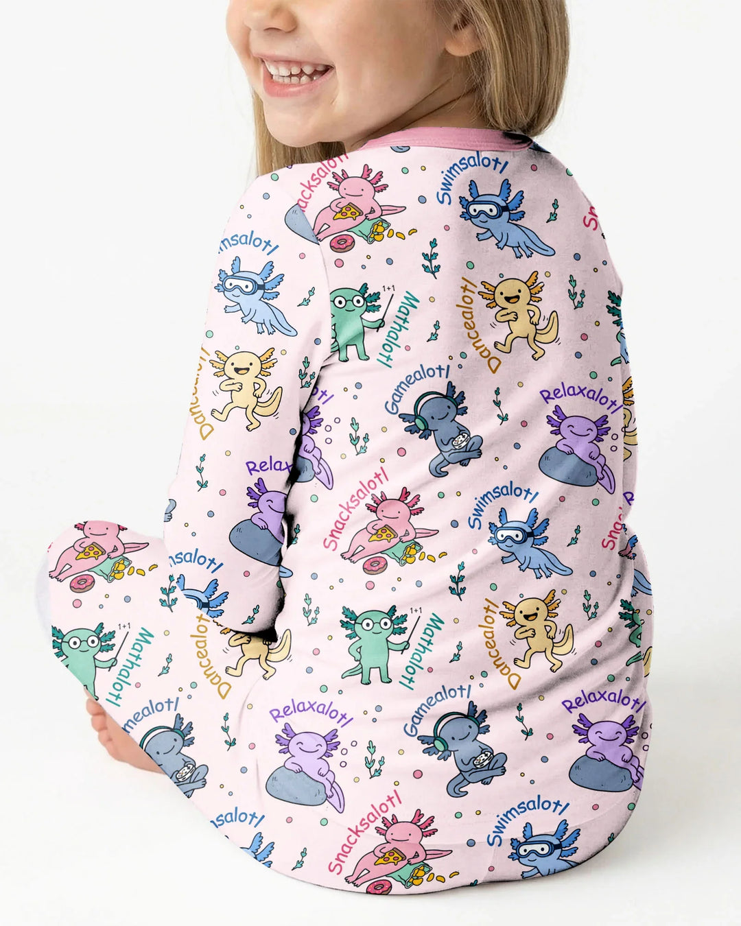 A Lotta Axolotls Bamboo Two Piece Long Sleeve Pajama Set