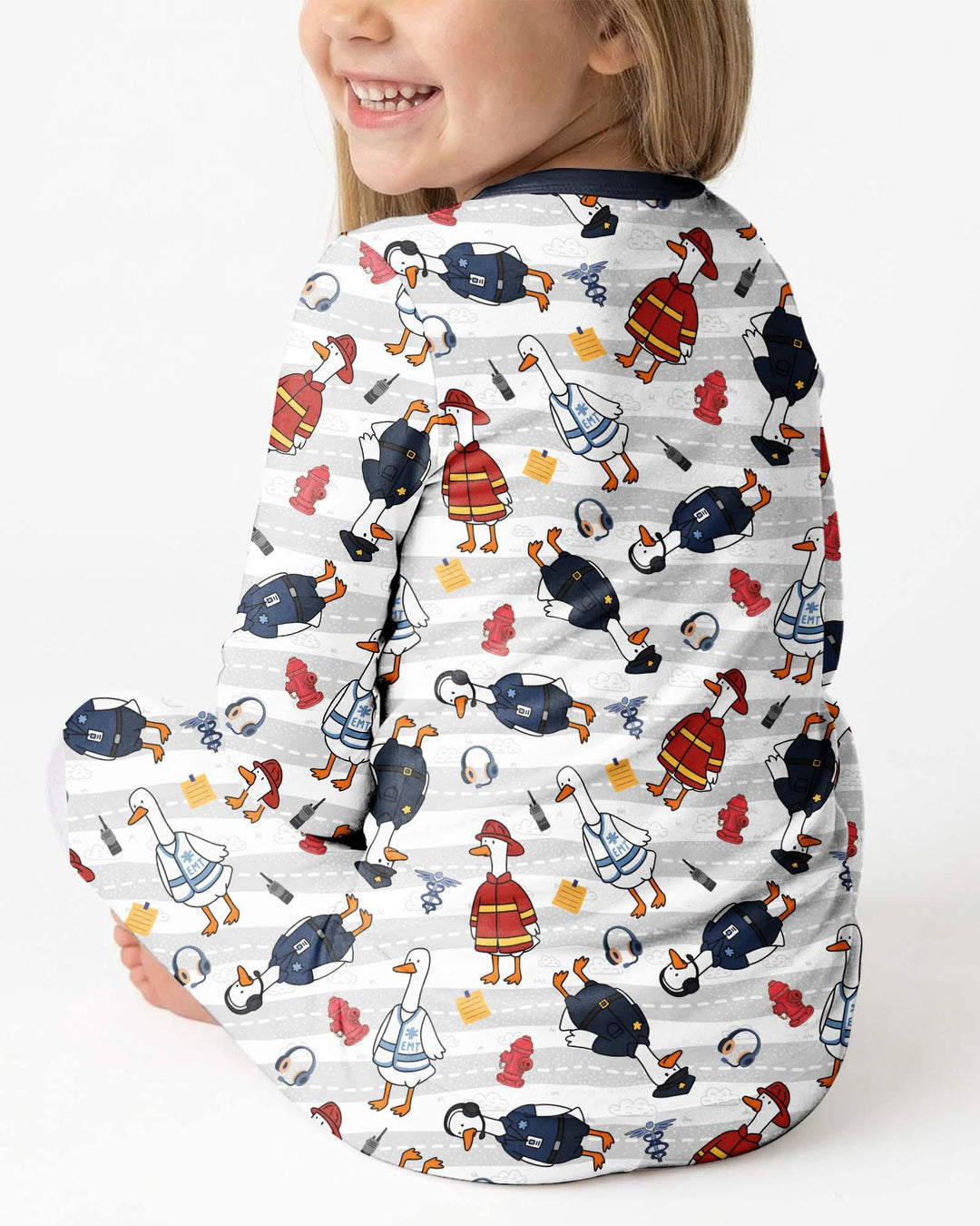 Rescue Goose Squad Bamboo Two Piece Long Sleeve Pajama Set