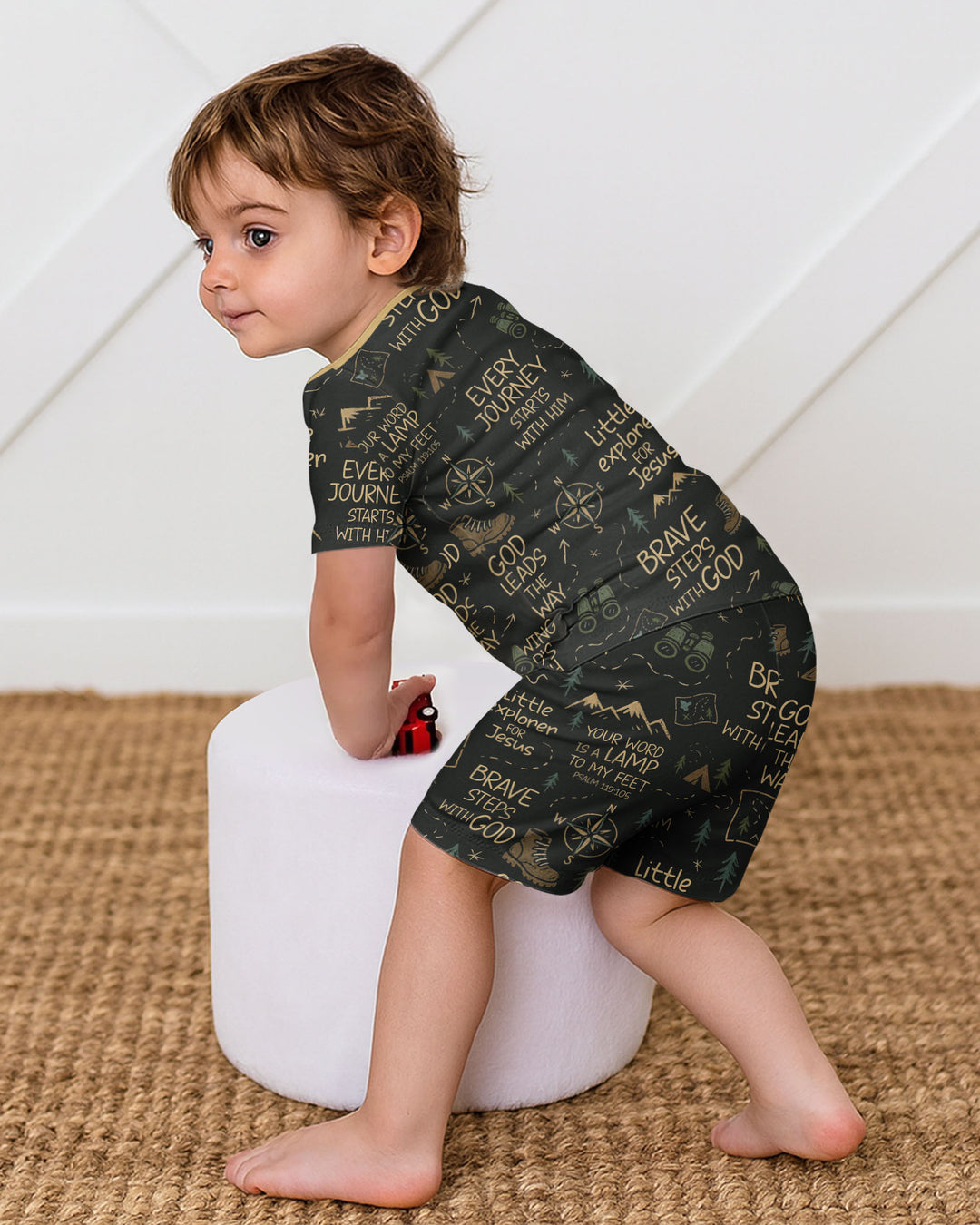 Template Bamboo Two Piece Short Sleeve Shorts Pyjamas Set