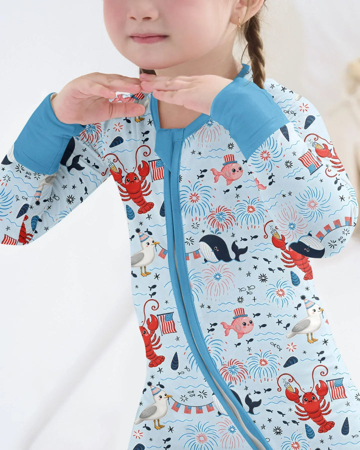 Celebrate 4th of July Family Matching Bamboo Convertible Zippy