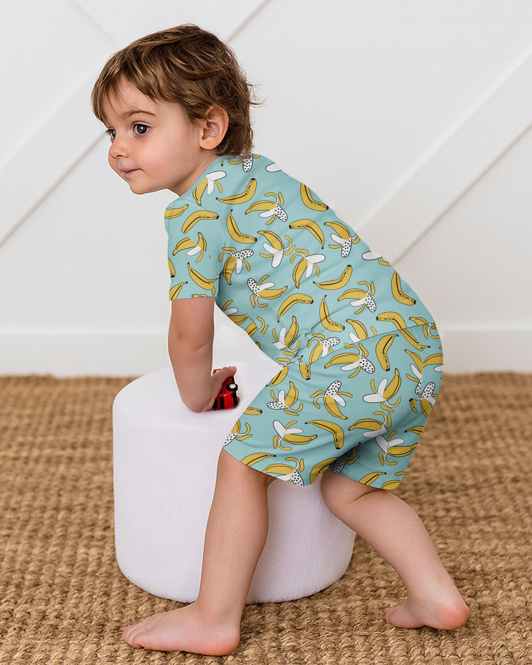 Bananas Bamboo Two Piece Short Sleeve Shorts Pyjamas Set