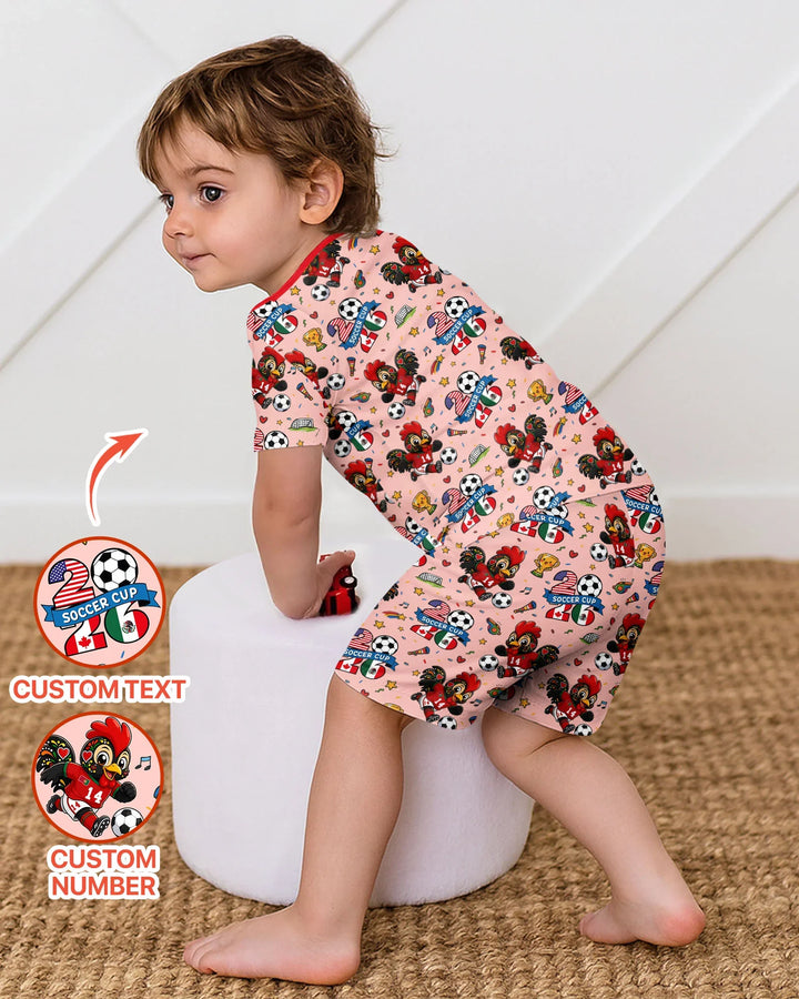 We Are The Champions Soccer Cup 2026 Bamboo Two Piece Short Sleeve Shorts Pajama Set