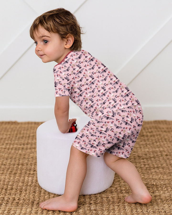Fruit Bats Bamboo Two Piece Short Sleeve Shorts Pajama Set