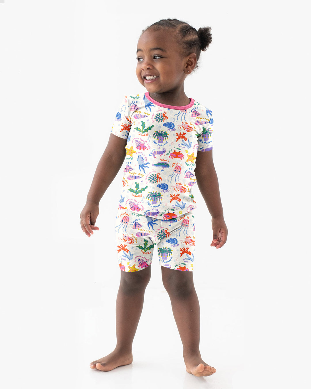 Tide Pool Pals Bamboo Two Piece Short Sleeve Shorts Pajama Set