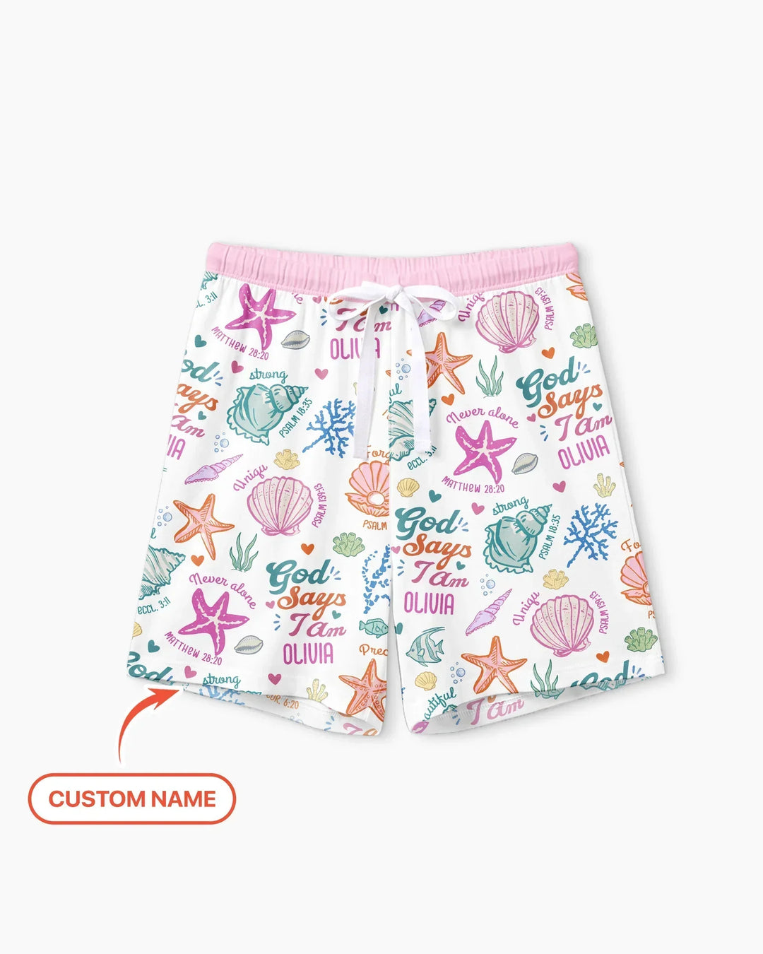 Coastal God Says I Am Custom Name Bamboo Women Short Sleeve Short Pajama Set