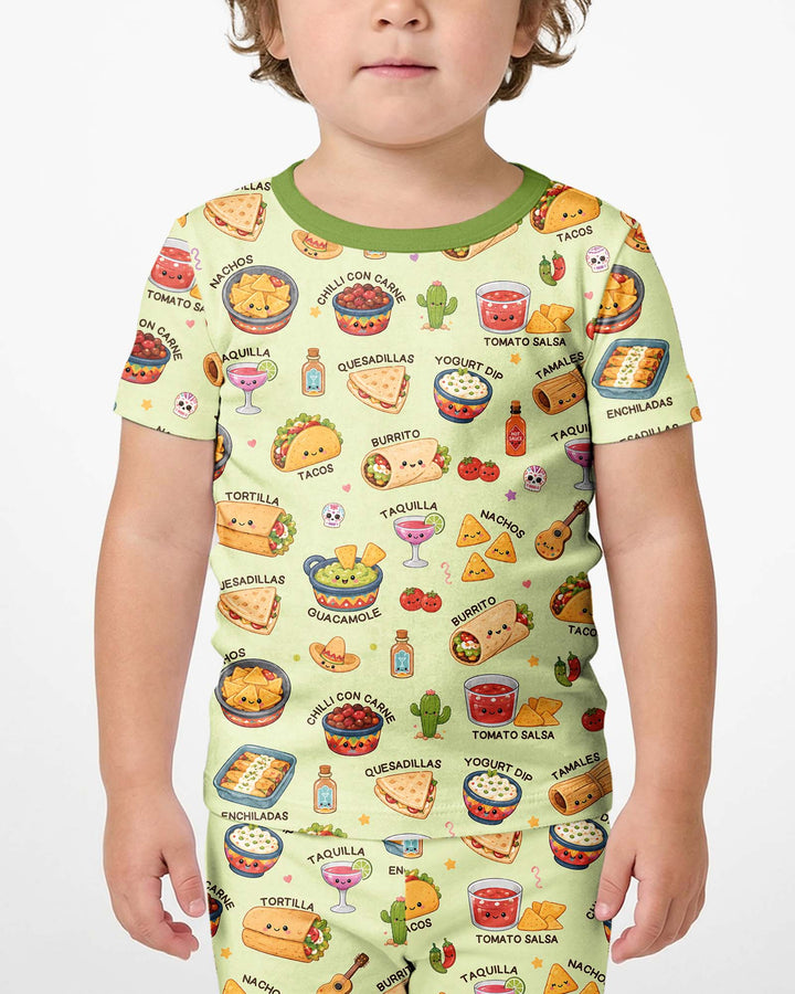Template Bamboo Two Piece Short Sleeve Shorts Pyjamas Set
