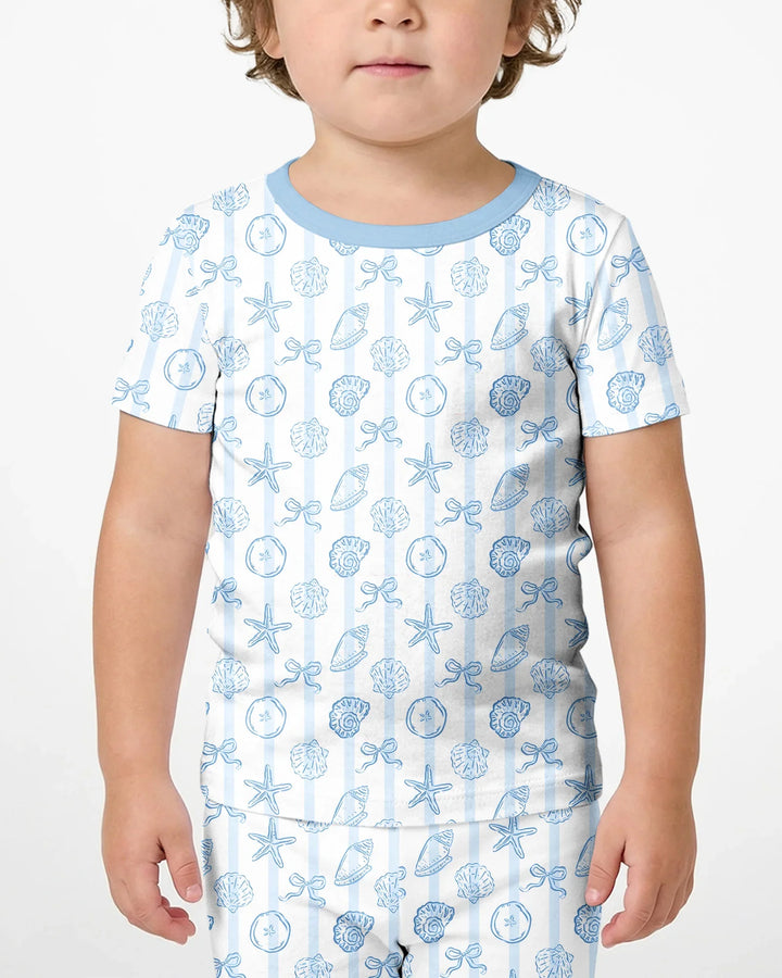 Coastal Keepsakes Family Matching Bamboo Two Piece Short Sleeve Shorts Pajama Set