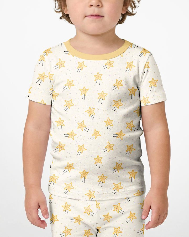 Template Bamboo Two Piece Short Sleeve Shorts Pyjamas Set