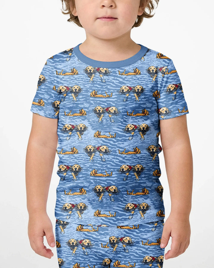 It's Lake Time Bamboo Two Piece Short Sleeve Shorts Pajama Set