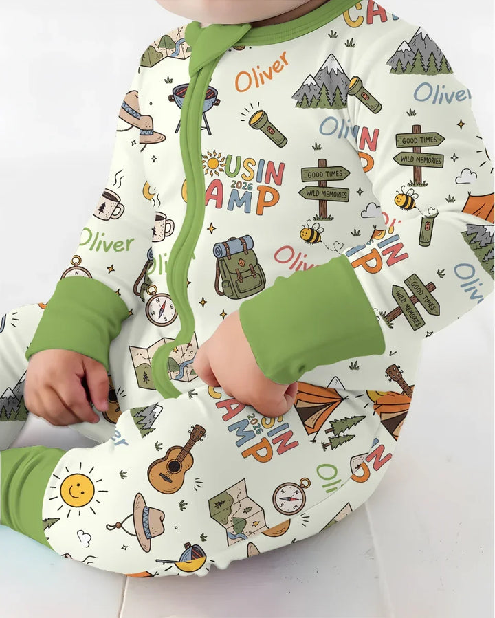 Custom Name Cousin Camp 2026Bamboo Convertible Zippy