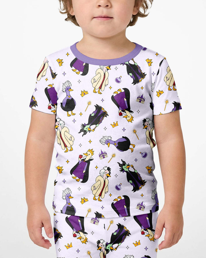 Evil Goose Bamboo Two Piece Short Sleeve Shorts Pajama Set