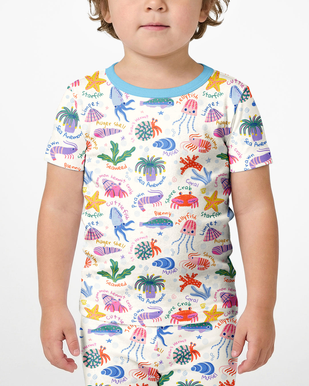 Tide Pool Pals Bamboo Two Piece Short Sleeve Shorts Pajama Set