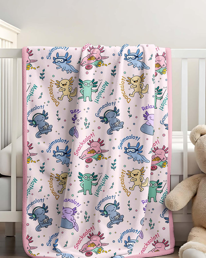 A Lotta Axolotls Bamboo Blanket