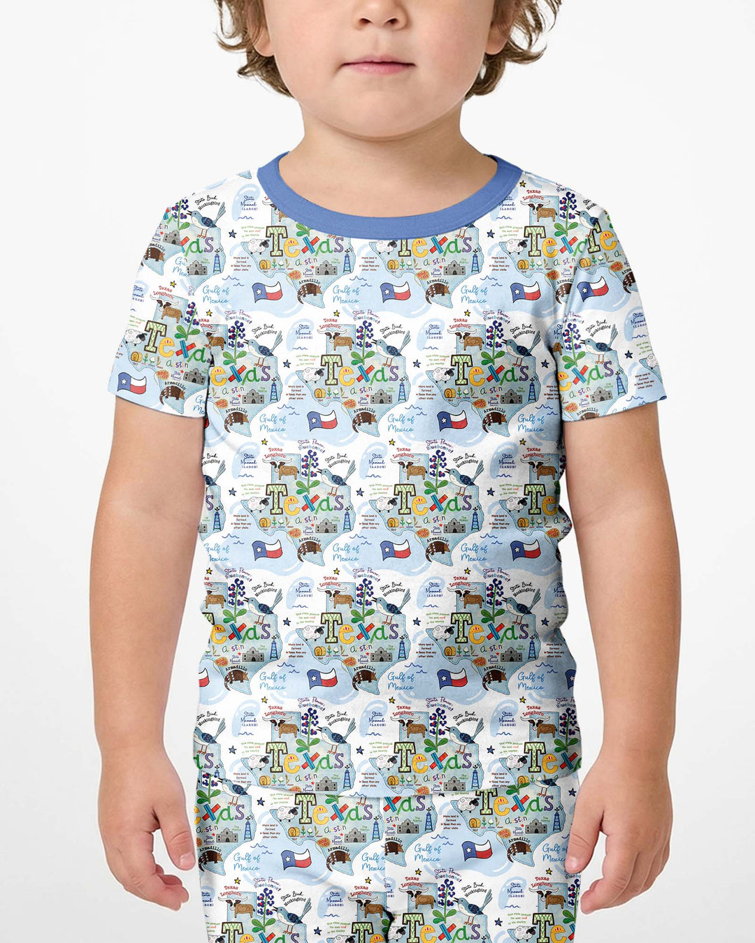 Template Bamboo Two Piece Short Sleeve Shorts Pyjamas Set