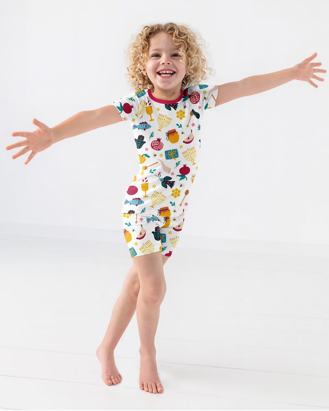 Shanah Tovah Party Bamboo Two Piece Short Sleeve Shorts Pajama Set