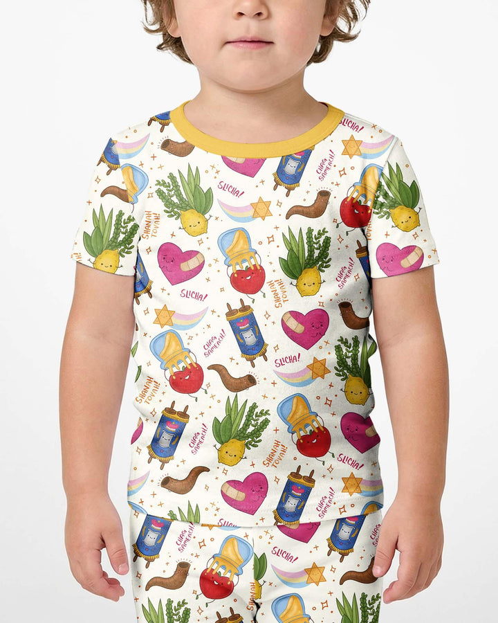 Jewish High Holidays Bamboo Two Piece Short Sleeve Shorts Pajama Set