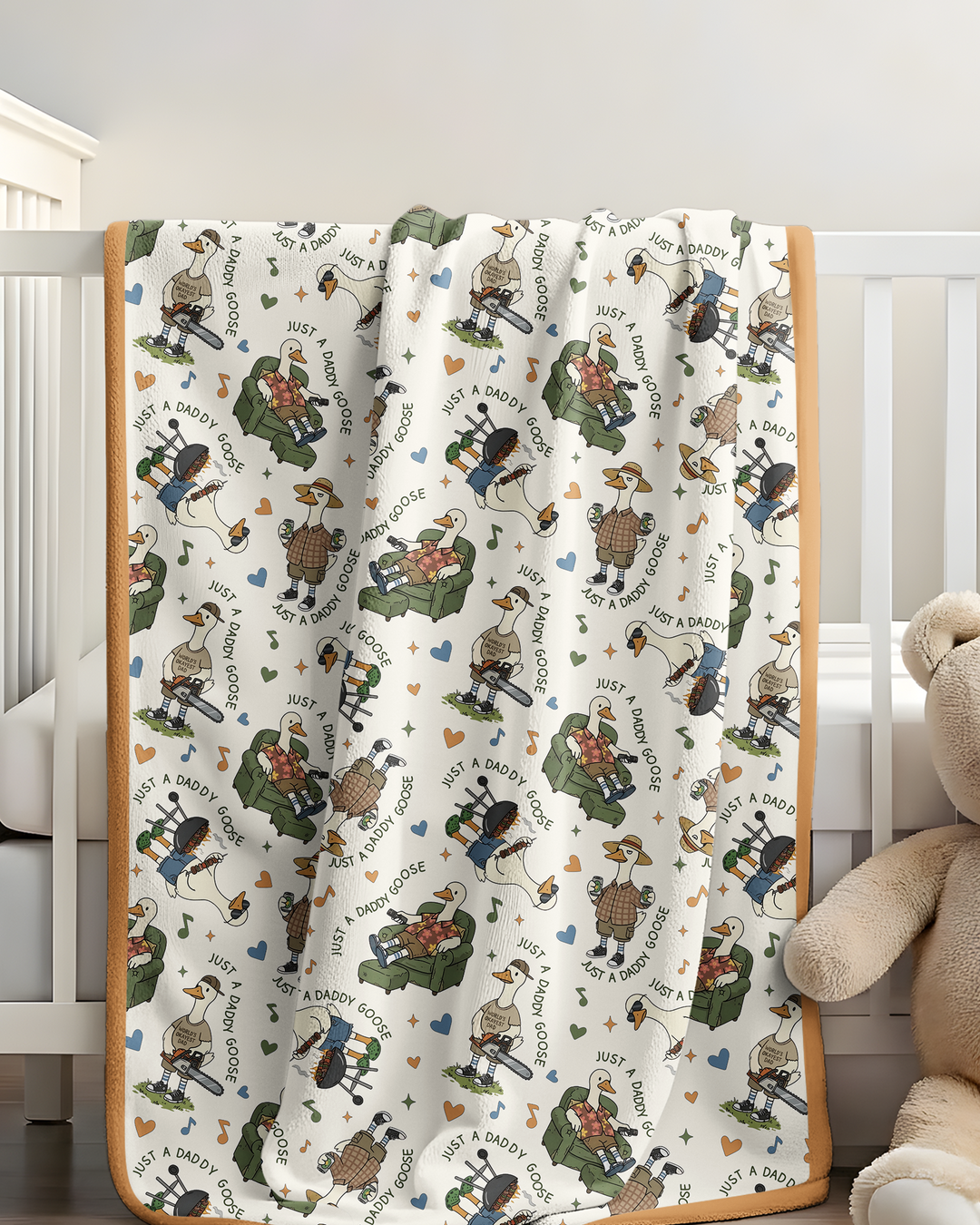 Just A Daddy Goose Family Matching Bamboo Blanket