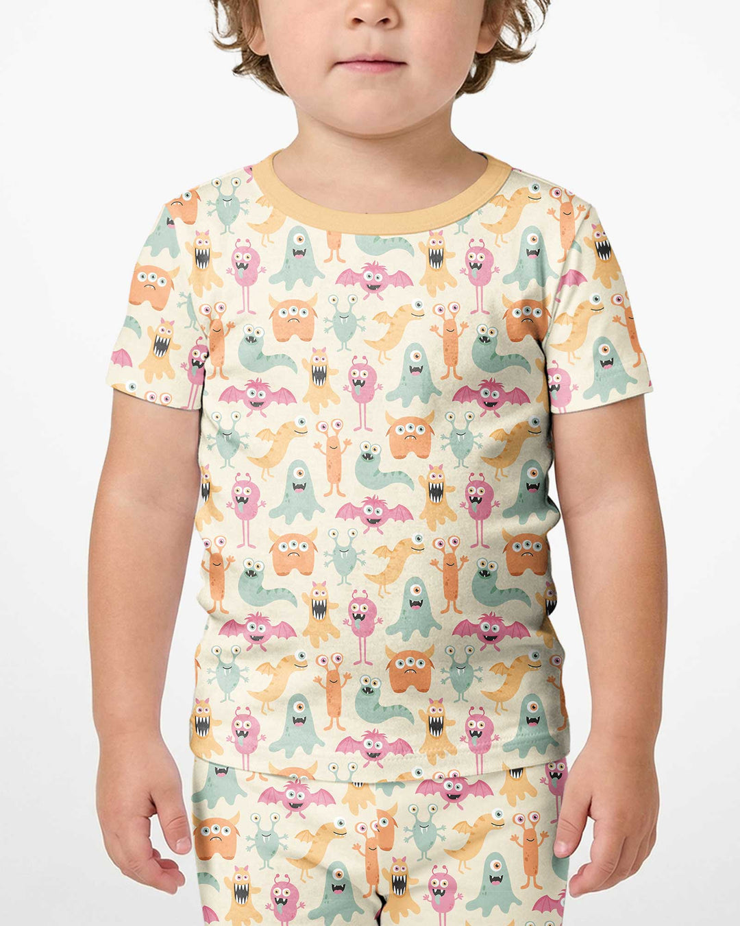 Monster Boo Bash Bamboo Two Piece Short Sleeve Shorts Pajama Set