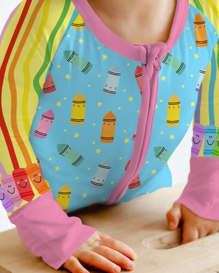 Happy Crayon Friends Bamboo Convertible Zippy