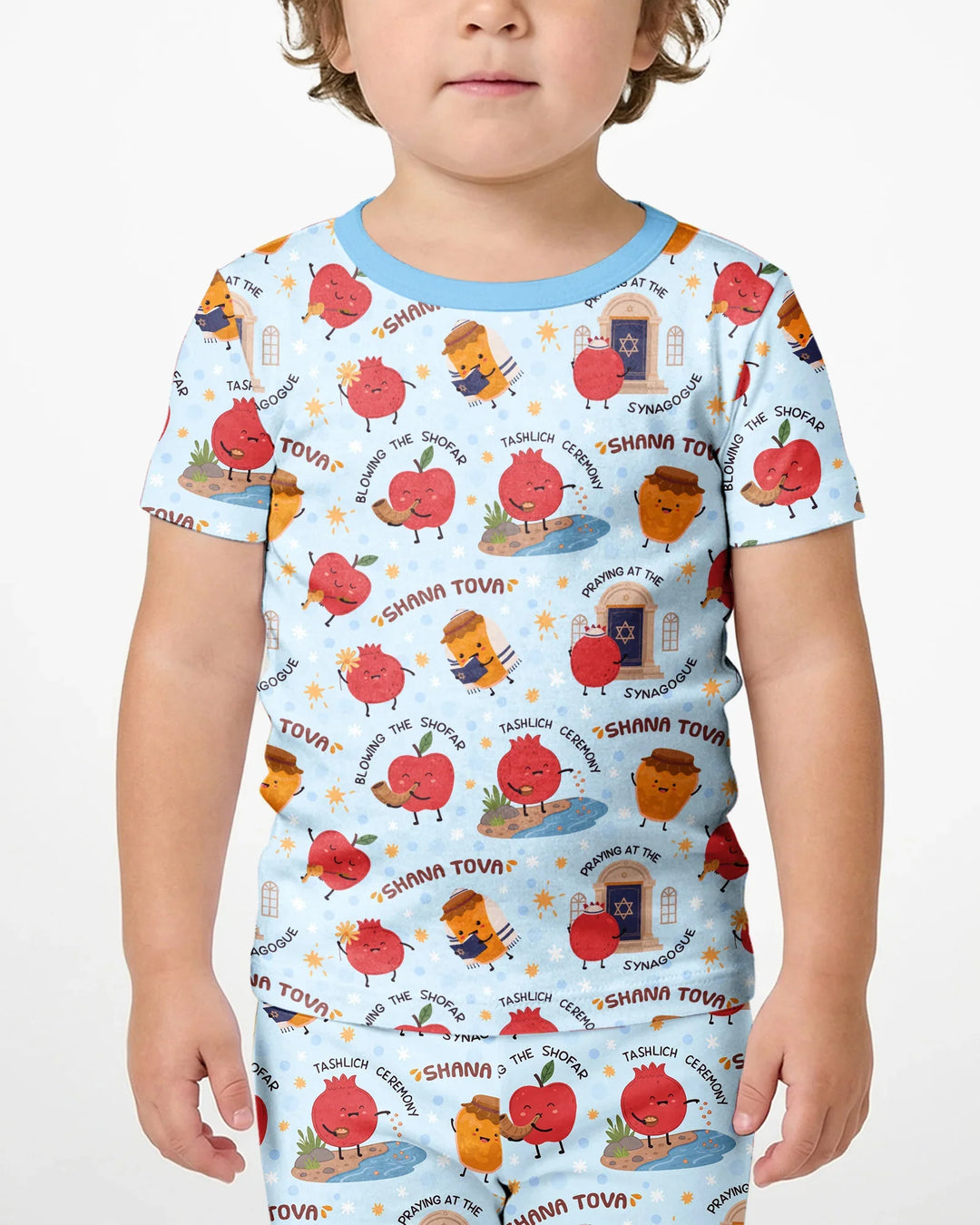 Template Bamboo Two Piece Short Sleeve Shorts Pyjamas Set