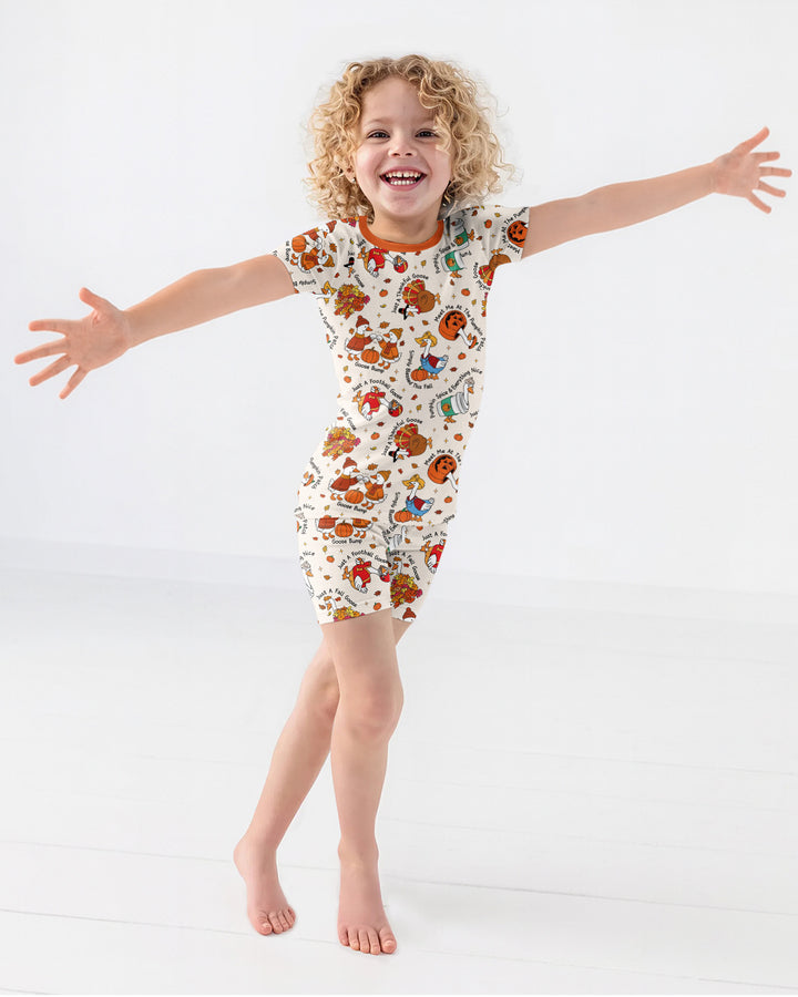 Template Bamboo Two Piece Short Sleeve Shorts Pyjamas Set