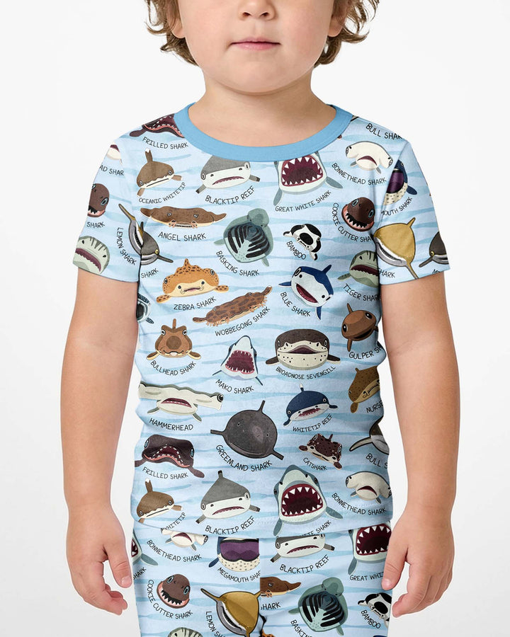 Template Bamboo Two Piece Short Sleeve Shorts Pyjamas Set