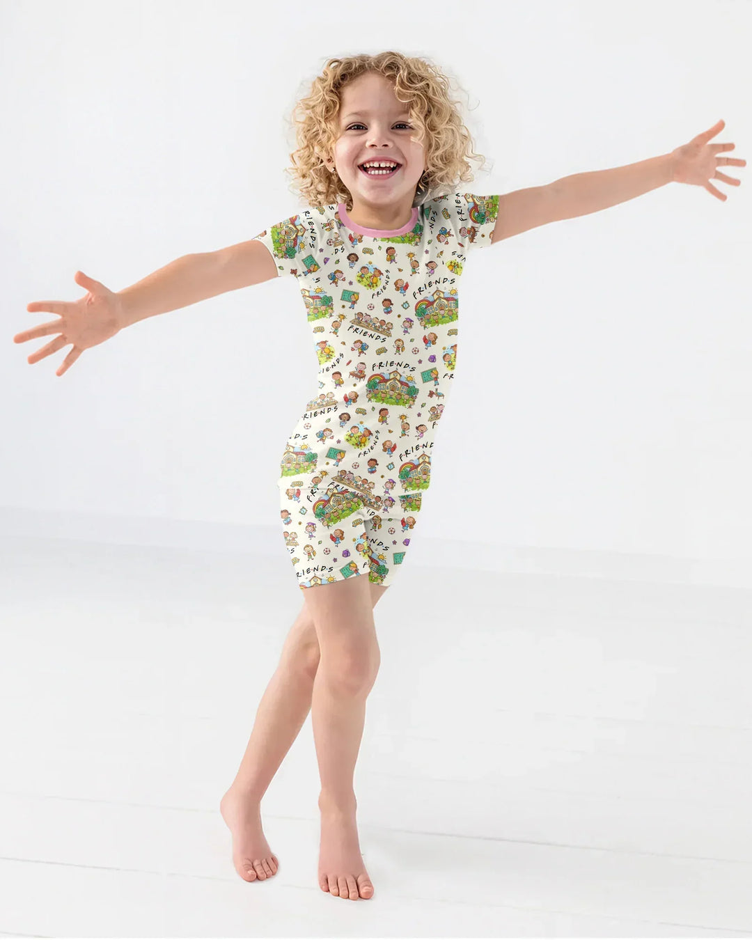 Template Bamboo Two Piece Short Sleeve Shorts Pyjamas Set