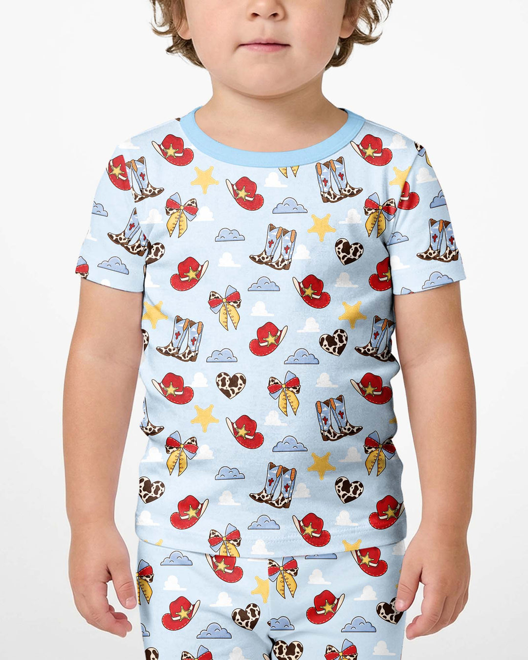 Template Bamboo Two Piece Short Sleeve Shorts Pyjamas Set