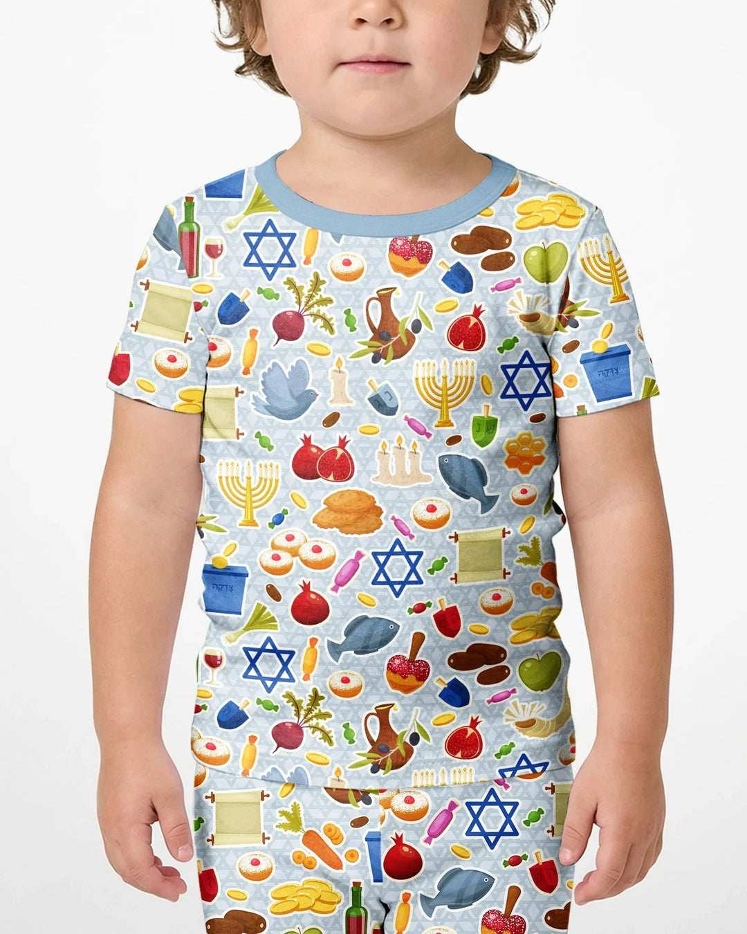 Shana Tovah Bamboo Two Piece Short Sleeve Shorts Pajama Set