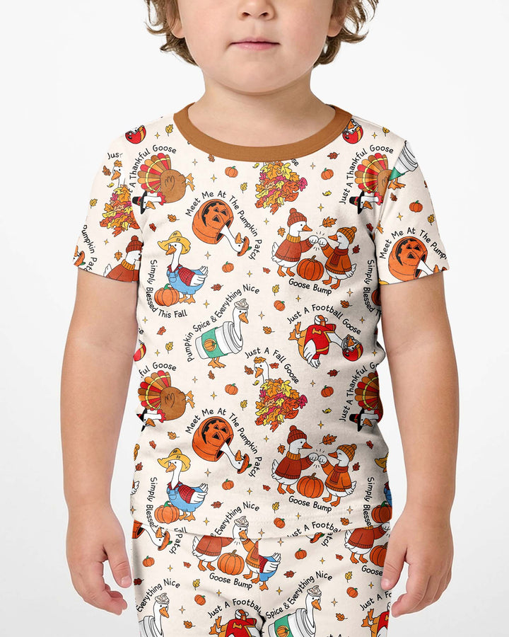 Template Bamboo Two Piece Short Sleeve Shorts Pyjamas Set