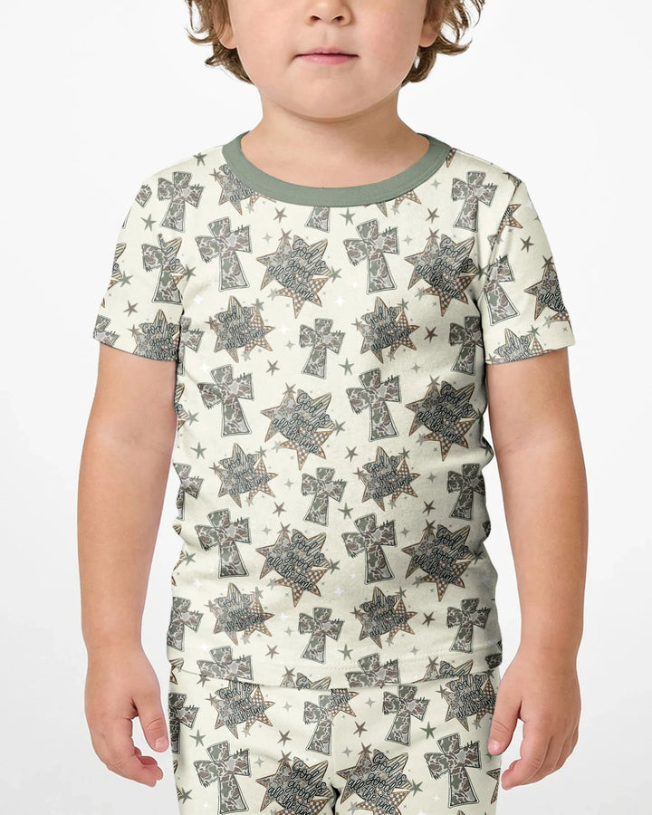 Template Bamboo Two Piece Short Sleeve Shorts Pyjamas Set