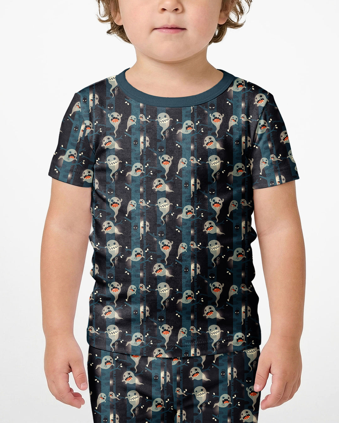 Scared yet Bamboo Two Piece Short Sleeve Shorts Pajama Set